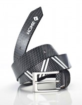 PATTERN BELT BLACK / white