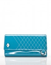 COACHELLA BLUE PATENT LEATHER / ivory thread